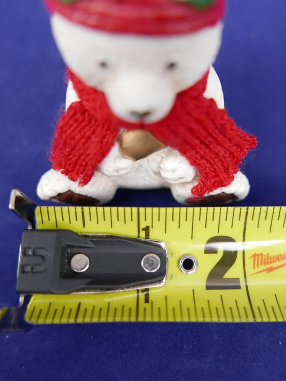 Vintage 1985 Jasco Lil Chimers Polar Bear Christmas Ornament Porcelain Bell 3